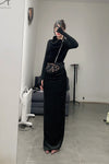 OUDE WAAG Core Velvet New Jet Sleeping skirt OW-23SS-SK05 Black